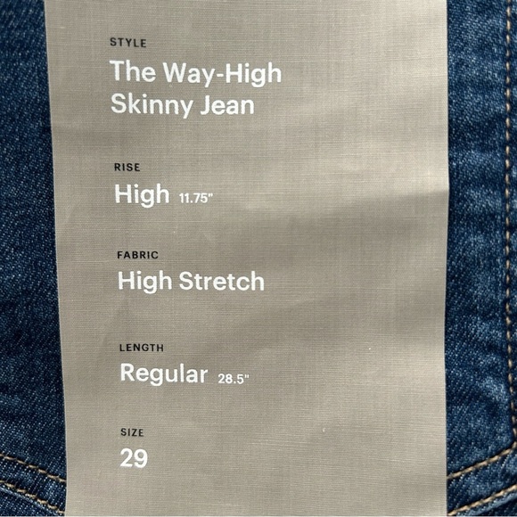 Everlane The Way High Rise Skinny Denim Jean Pants Vintage Mid Blue Size 29 NEW - Picture 2 of 16
